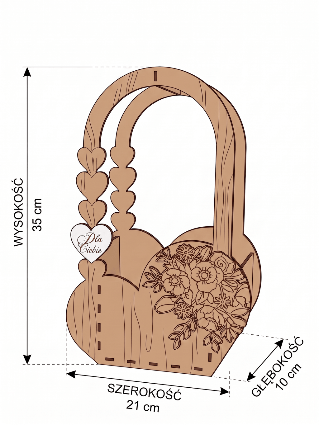 Drewniany Flowerbox "Serce Pełne Kwiatów" – Wyjątkowy Prezent z Duszą 🌸❤️ - Sklep Aga Tworzy