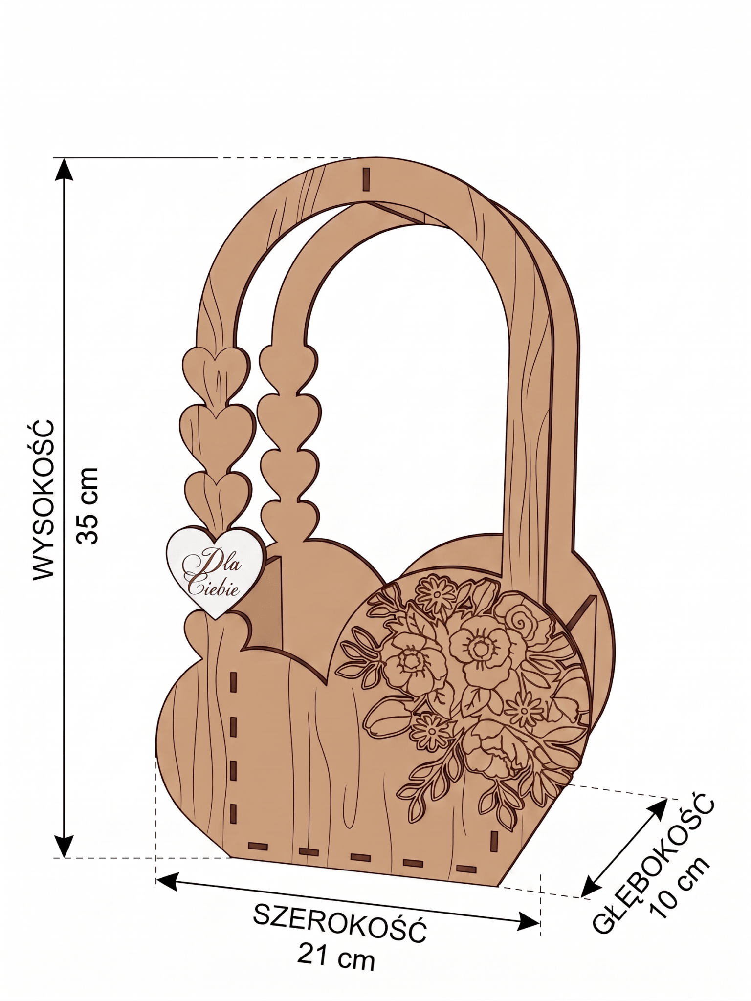 Drewniany Flowerbox "Serce Pełne Kwiatów" – Wyjątkowy Prezent z Duszą 🌸❤️ - Sklep Aga Tworzy