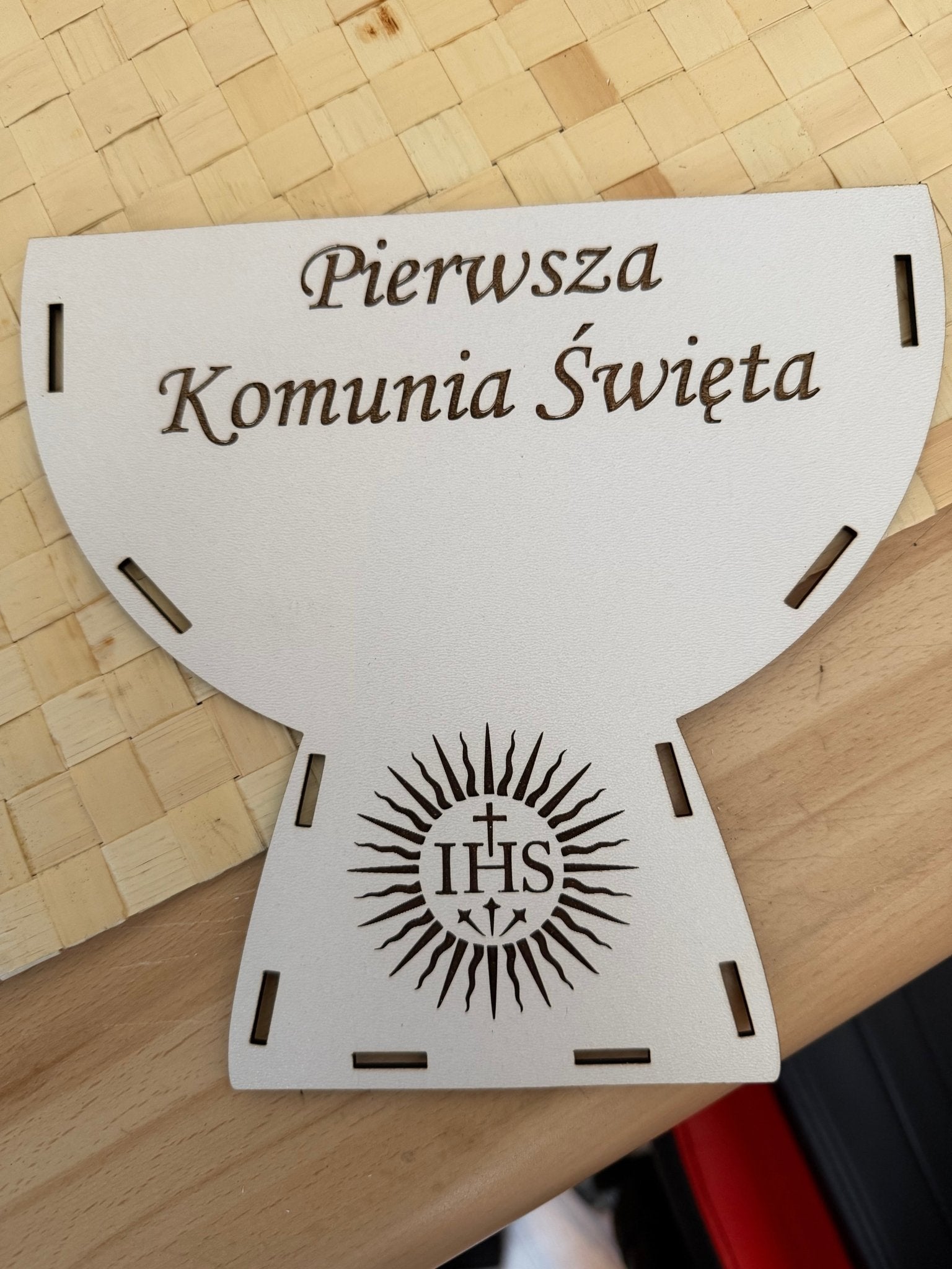 Pusty kielich na I Komunię Świętą do własnej aranżacji - Sklep Aga Tworzy